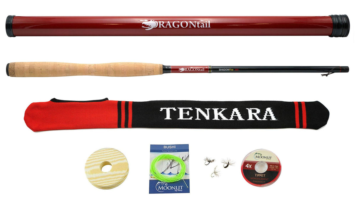 DRAGONtail Shadowfire 365 12' Tenkara Rod assembled