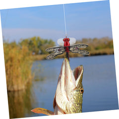 Durable plastic dragonfly lure under outdoor lighting