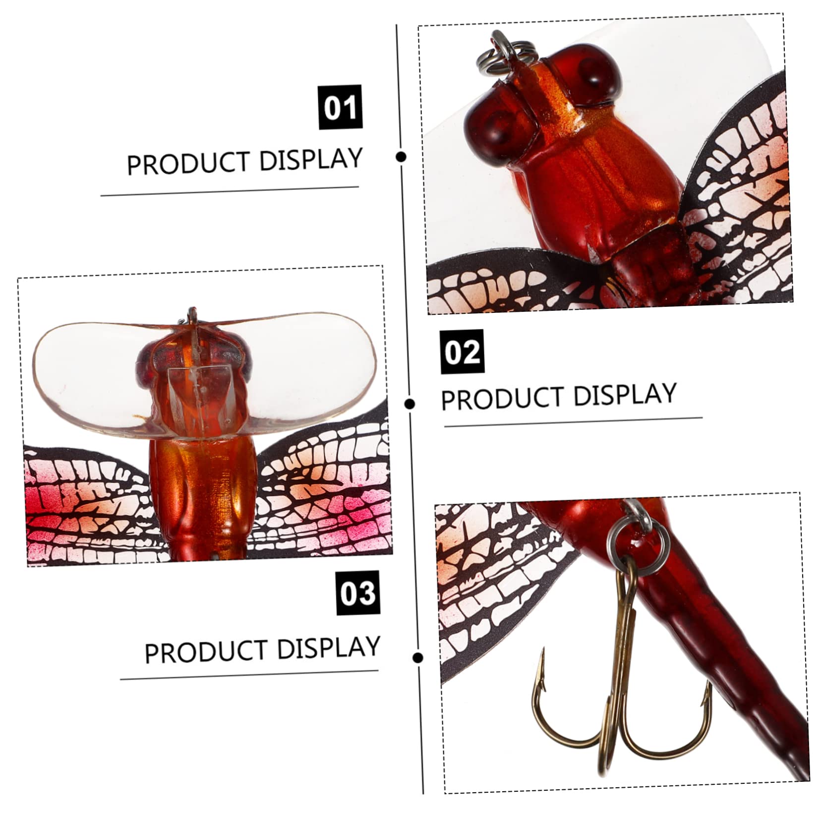 Angler holding dragonfly lure for demonstration