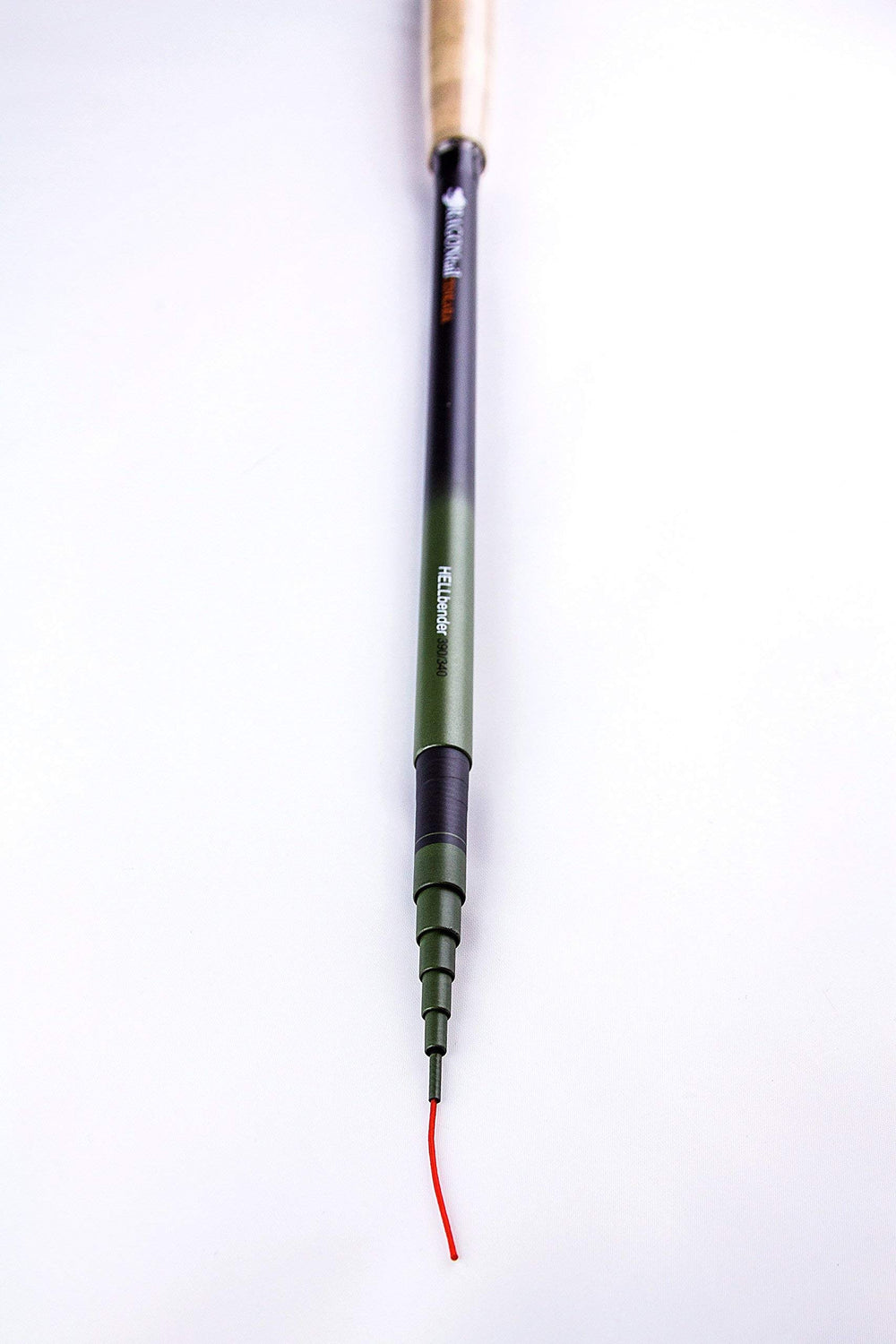 Close-up of line holder and tippet from the Hellbender starter package