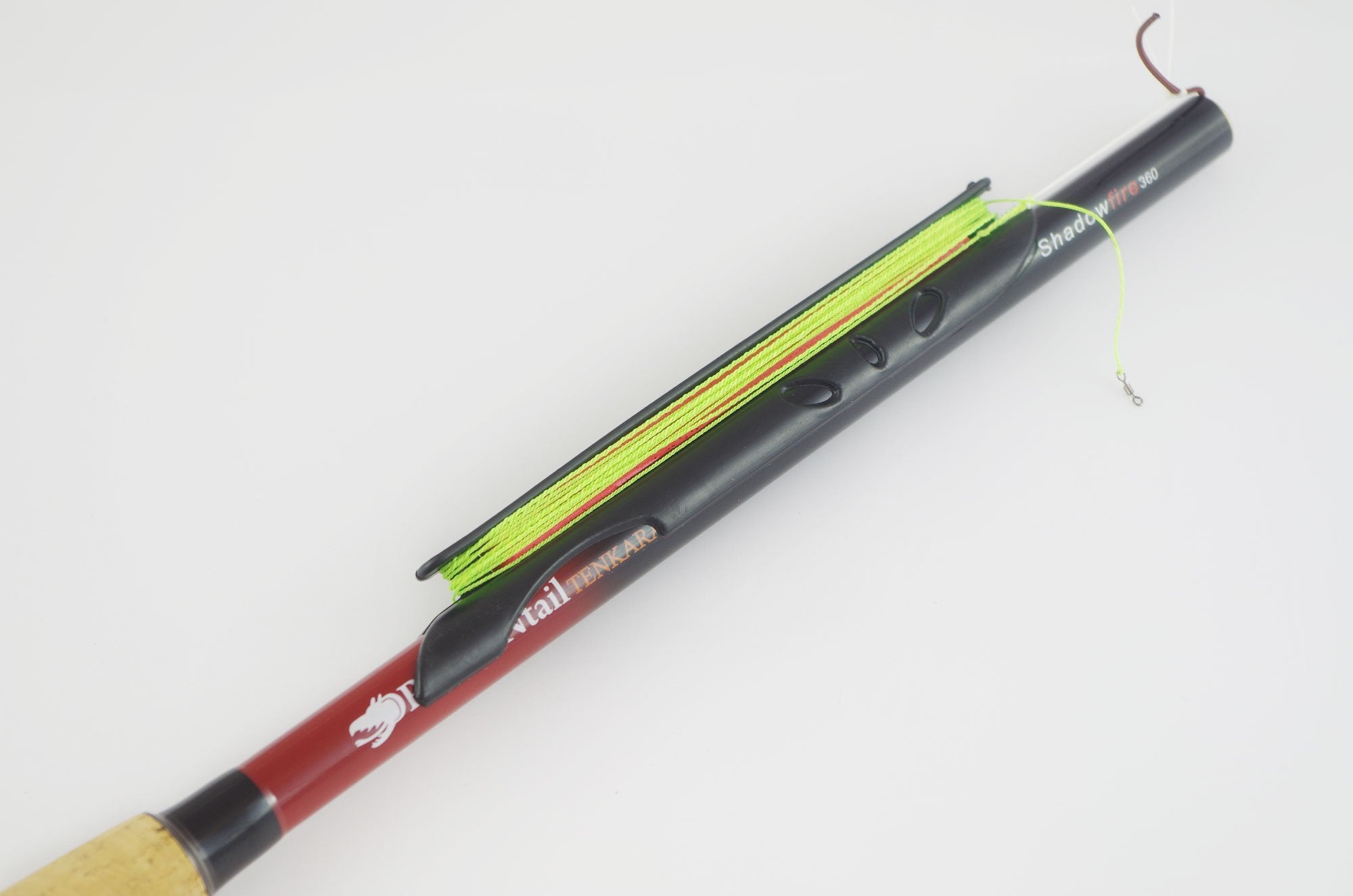 Form insert installed for thinner Tenkara rods on DRAGONtail