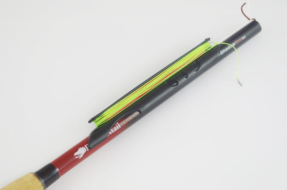 Form insert installed for thinner Tenkara rods on DRAGONtail