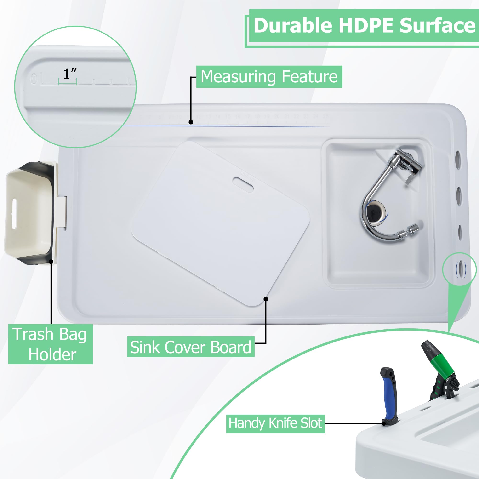 Dragosum built in sink and spray nozzle deliver water where you need it