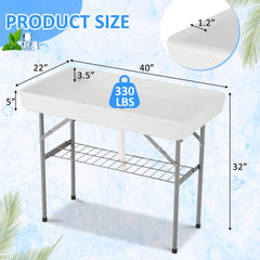 Dragosum Outdoor Cooler Table removable skirt adds elegant vibe while concealing storage.