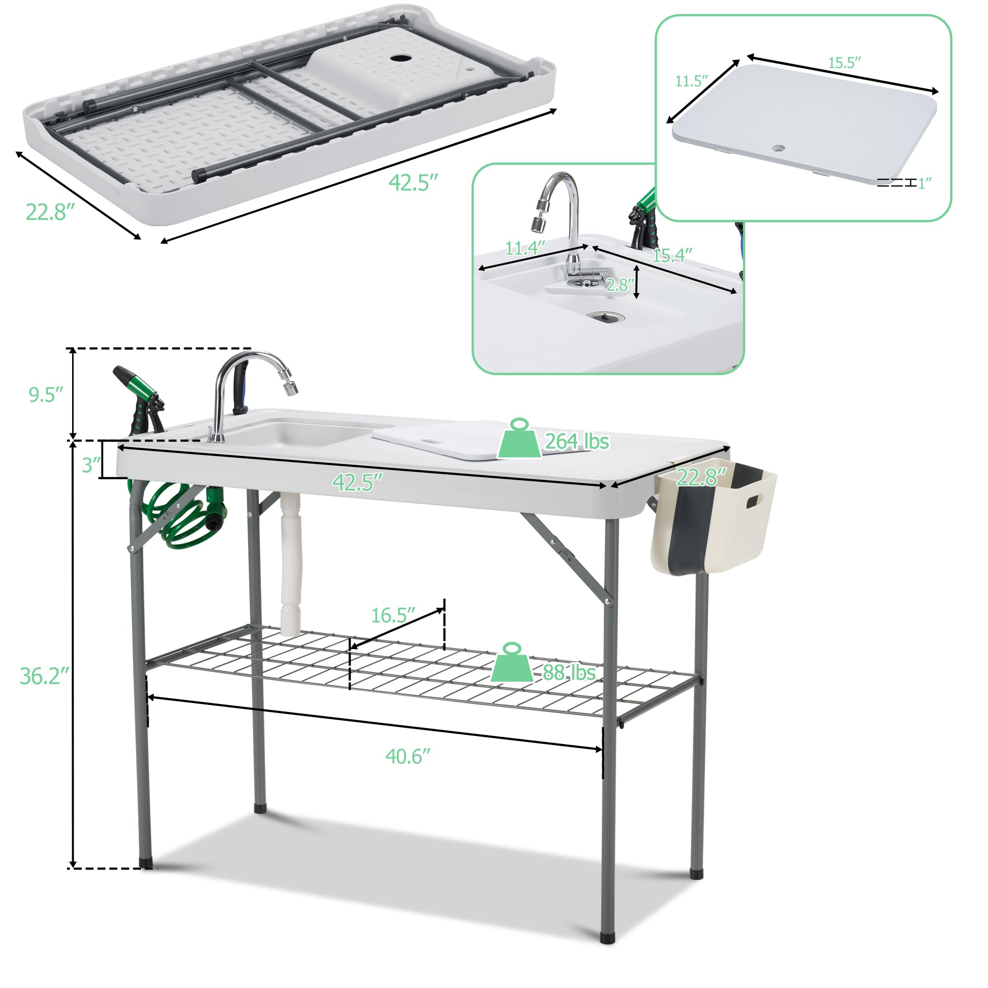 Dragosum portable camping table assembly demonstrates easy setup for on site meal prep