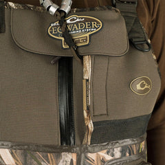Side view showing integrated Buckshot Mud Boots on Eqwader 1600 Neoprene 3.0 waders