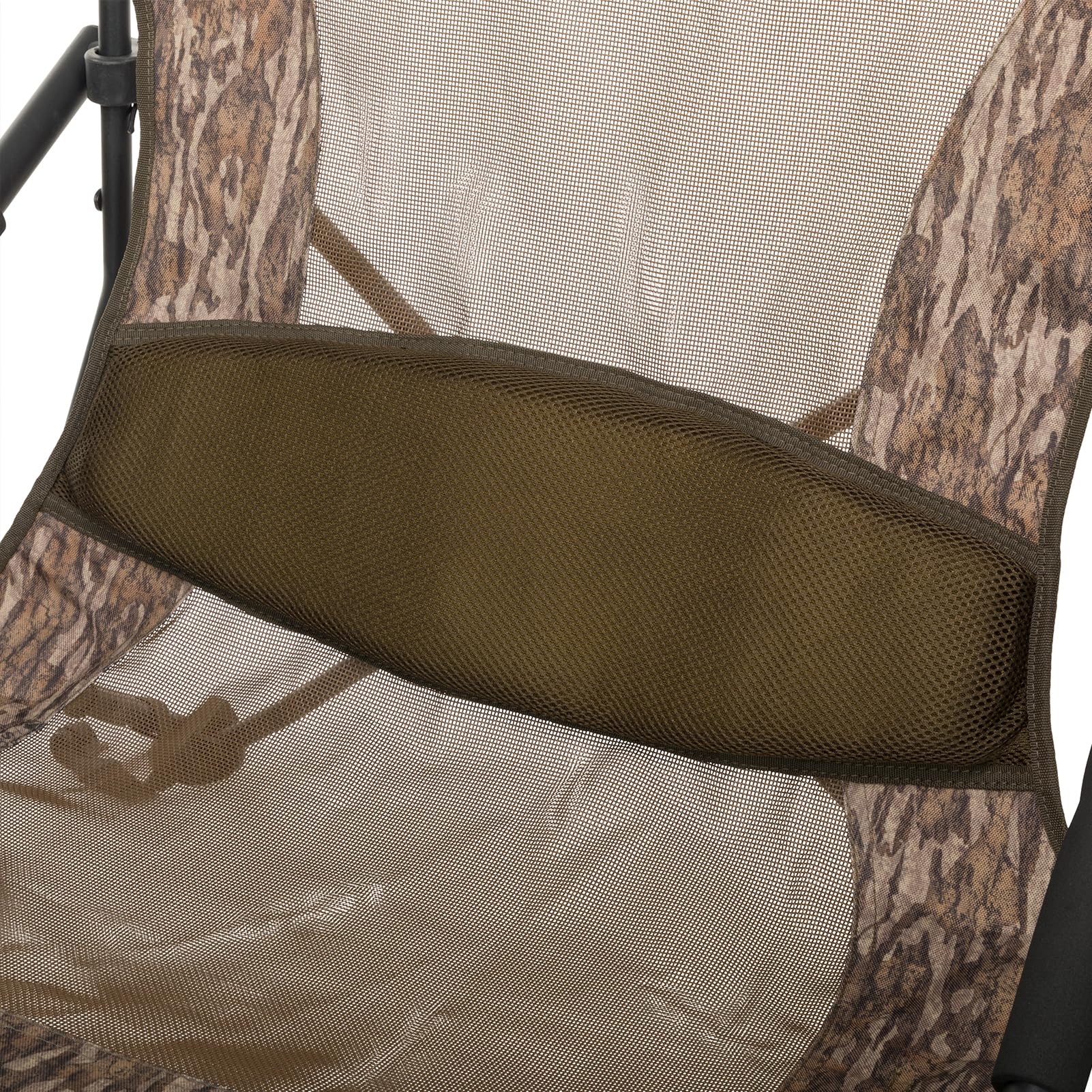 Drake Ol' Tom chair in use on marsh terrain illustrates comfortable seating.
