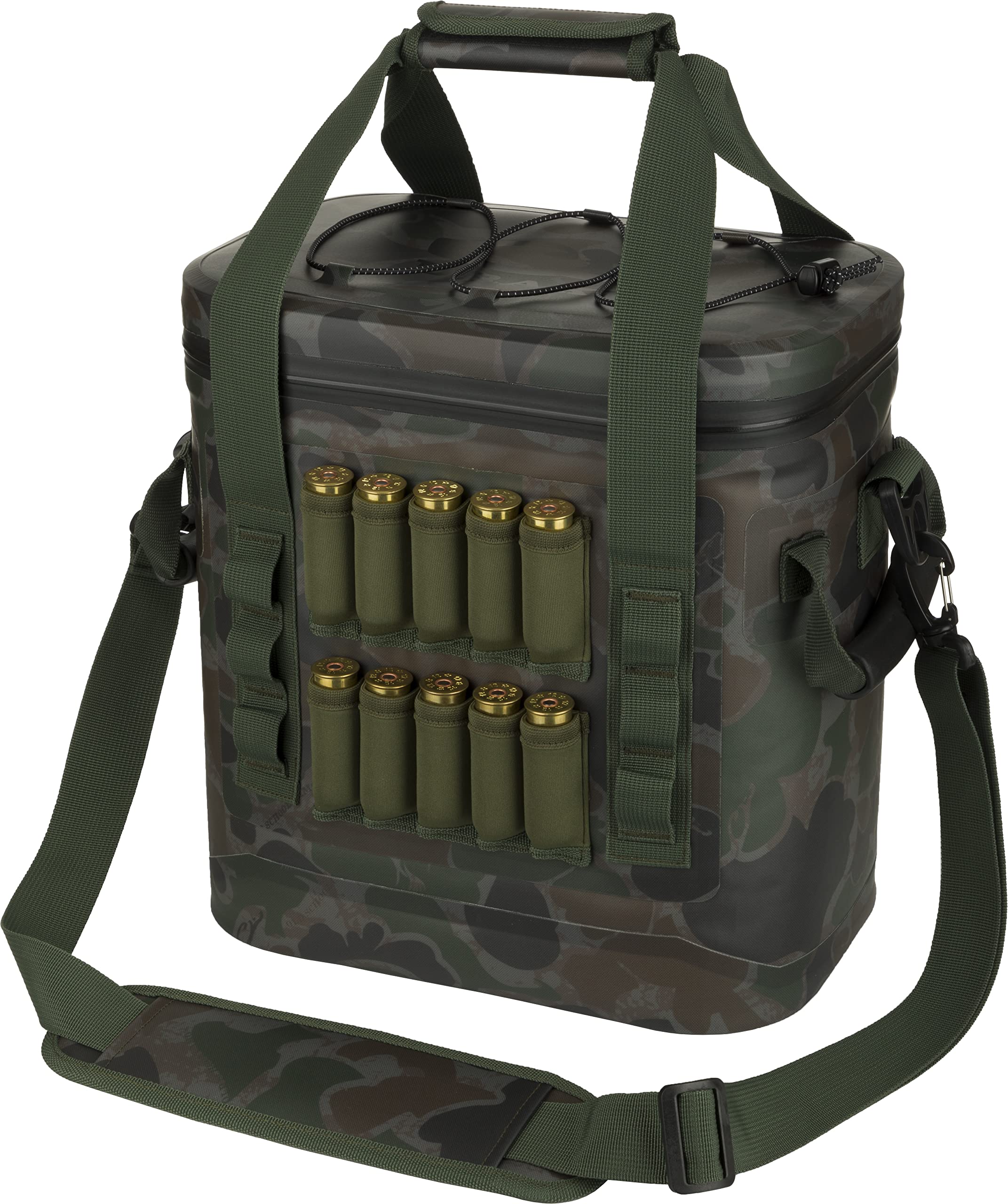 Drake Waterfowl 16-Can Cooler front view, field-ready insulation keeps drinks cold