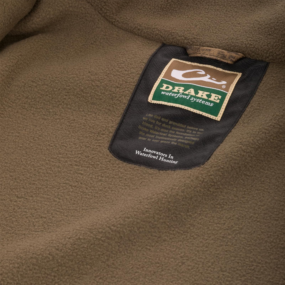 Drake Waterfowl CommandXT Eqwader cuffs offer glove-friendly adjustment.