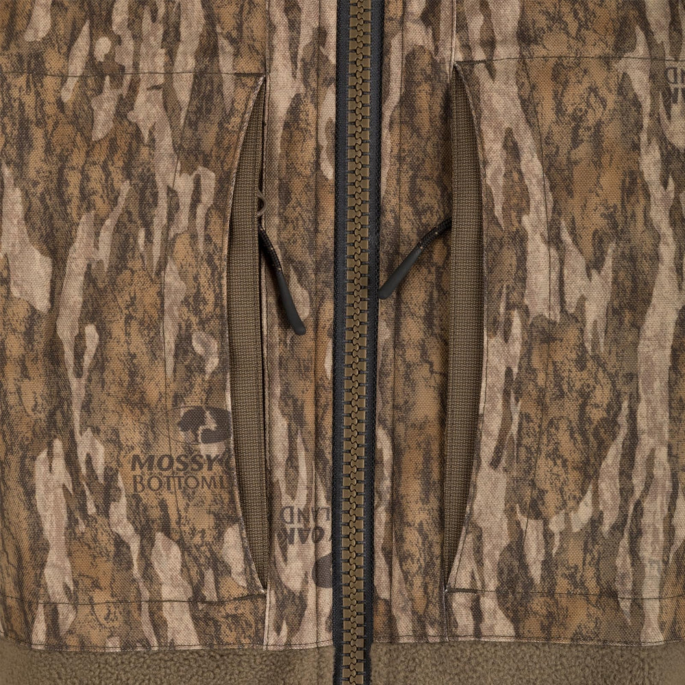 Drake Waterfowl CommandXT Eqwader pockets enable quick access to calls and gear.