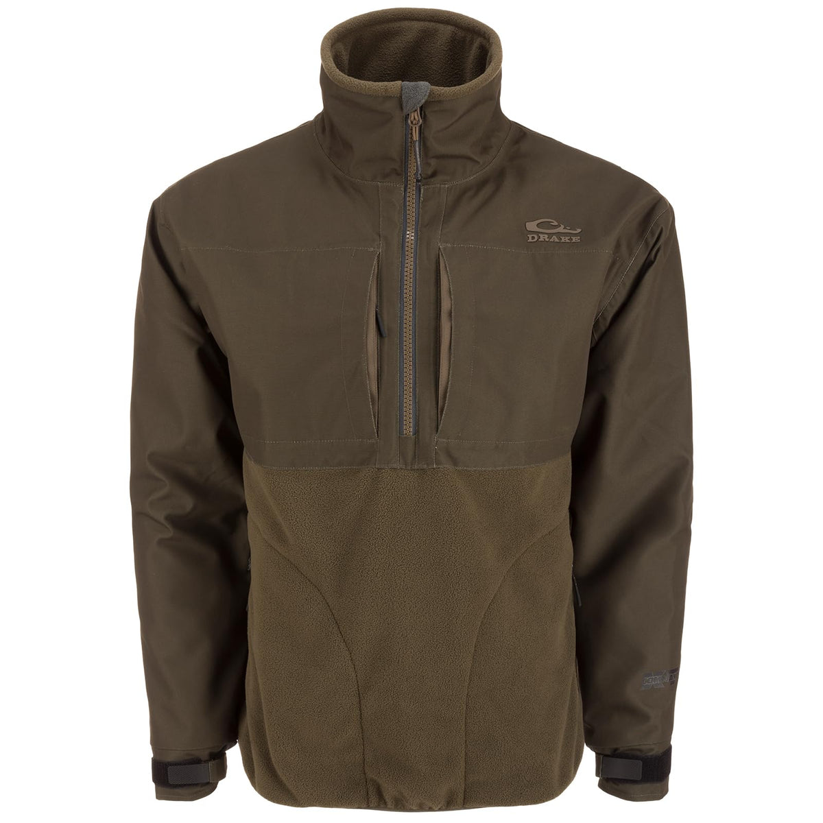 Drake Waterfowl CommandXT Eqwader upper shell keeps you dry in heavy rain and wind.