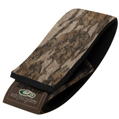Stretch neoprene ankle garters with hook and loop fasteners (Bottomland close-up)
