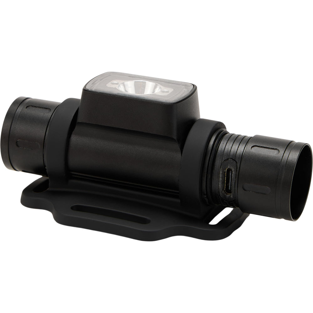 Drake Waterfowl EVO1000 headlamp rotates 180 degrees for precise beam aiming.