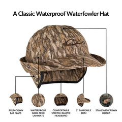Drake Waterfowl Gore-Tex Jones Hat brim detail, shapeable 2-inch brim for sun and rain control.
