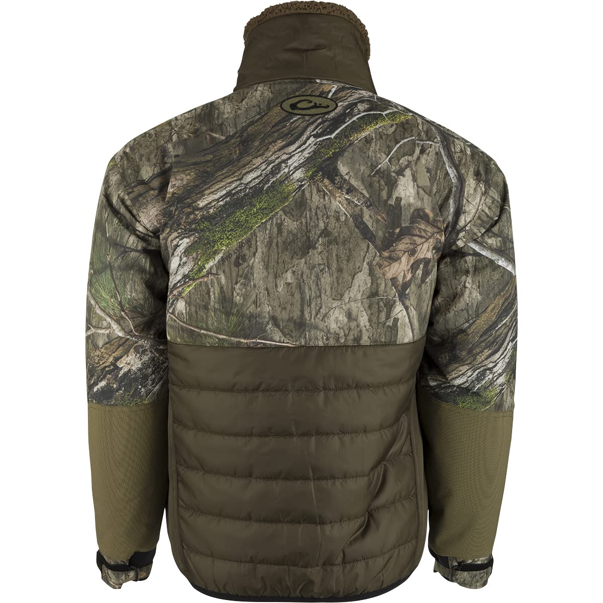 Drake Waterfowl Eqwader jacket pocket detail, secure storage for calls during hunts.