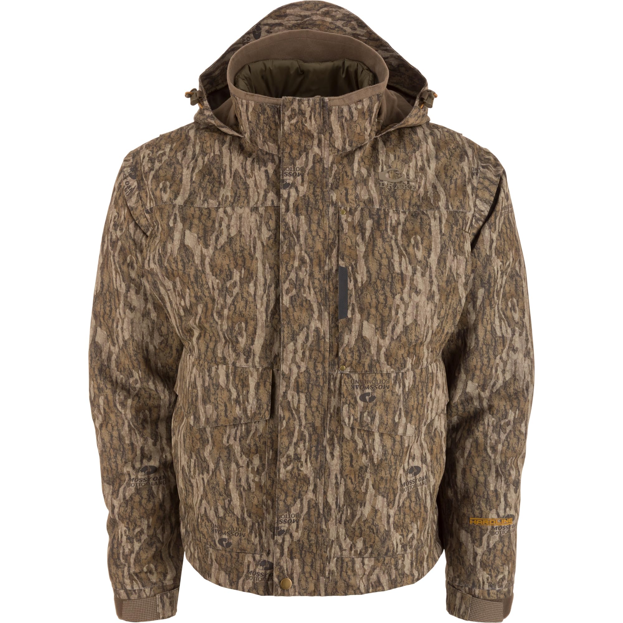Drake Waterfowl Hardline outer jacket provides waterproof protection for chilly morning hunts