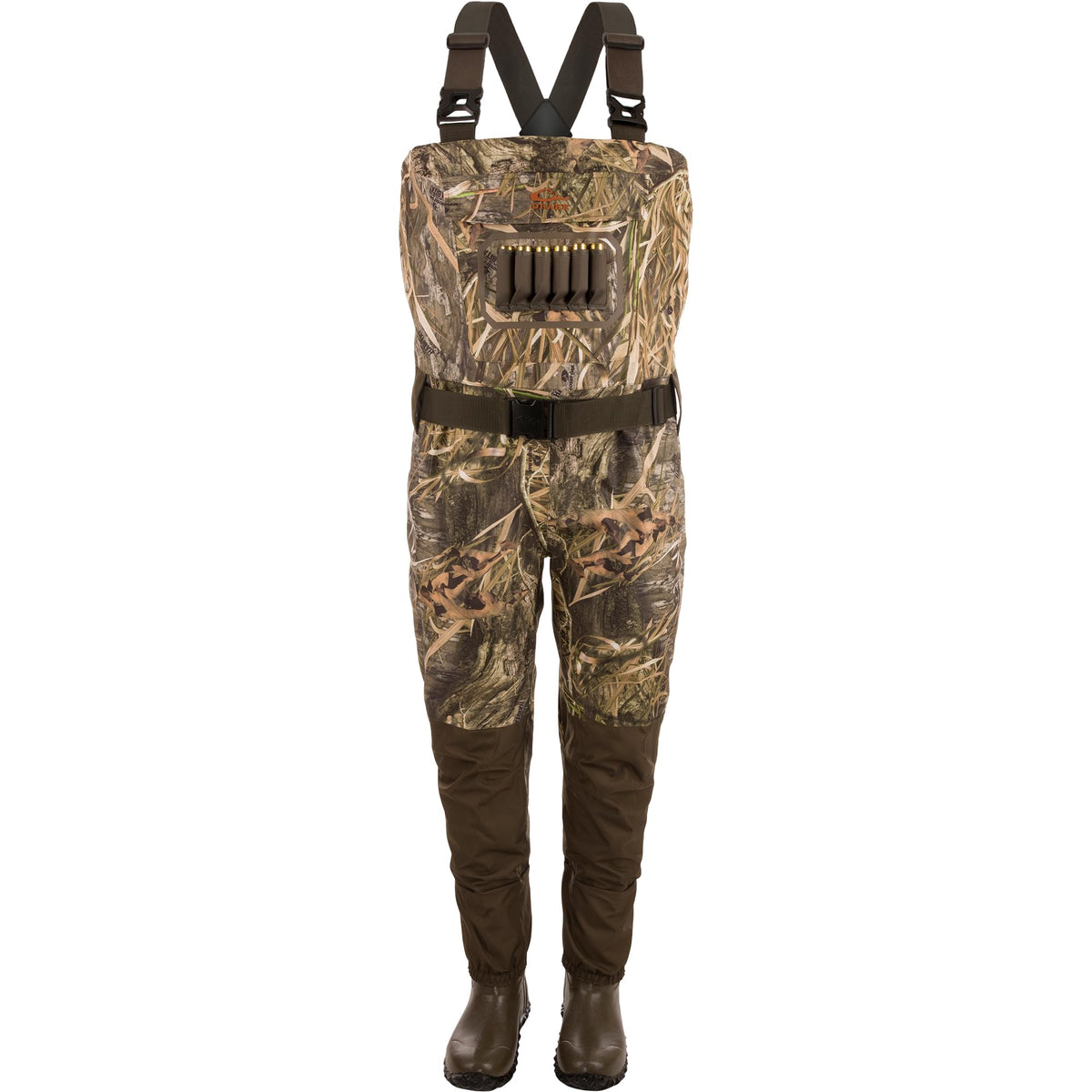 Drake Waterfowl Hardline wader front cargo pouch keeps valuables dry and accessible during hunts.