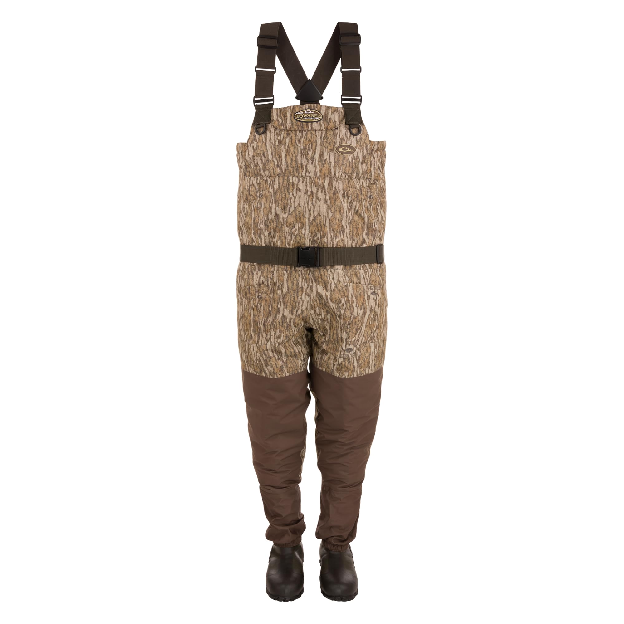 Drake Waterfowl insulated breathable chest wader front view with sewn-in liner
