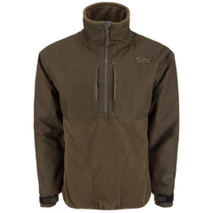 Drake Waterfowl MST CommandXT Eqwader jacket front view; waterproof protection keeps you dry in heavy rain.