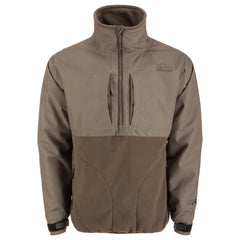 Drake Waterfowl MST CommandXT Eqwader half-zip jacket front view, weatherproof protection for wet hunts