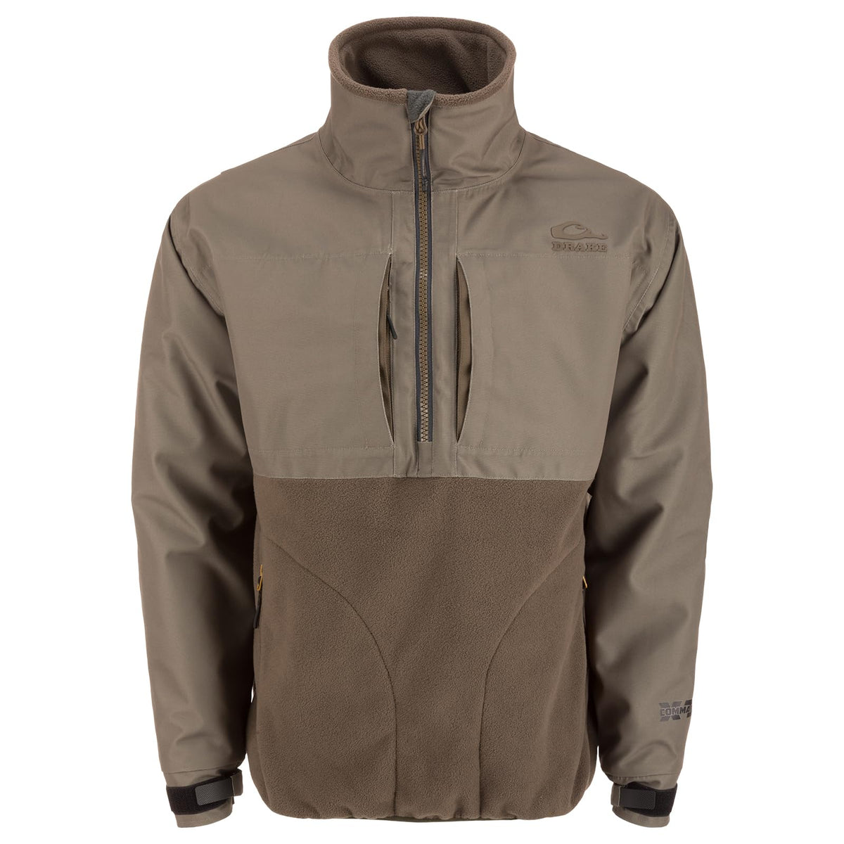 Drake Waterfowl MST CommandXT Eqwader shell with DWR finish keeps you dry in rain.