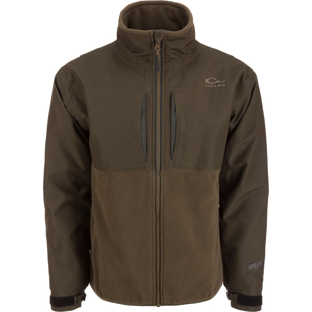 Drake Waterfowl MST CommandXT Eqwader upper shell shows waterproof and windproof protection for wet hunts.