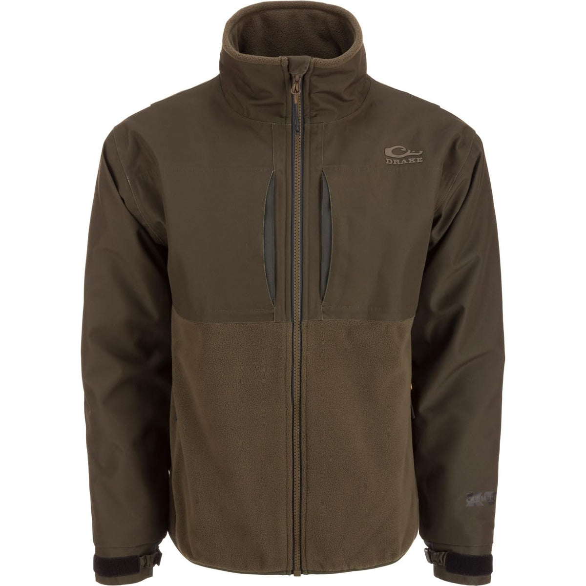 Drake Waterfowl MST CommandXT Eqwader upper shell shows waterproof and windproof protection for wet hunts.
