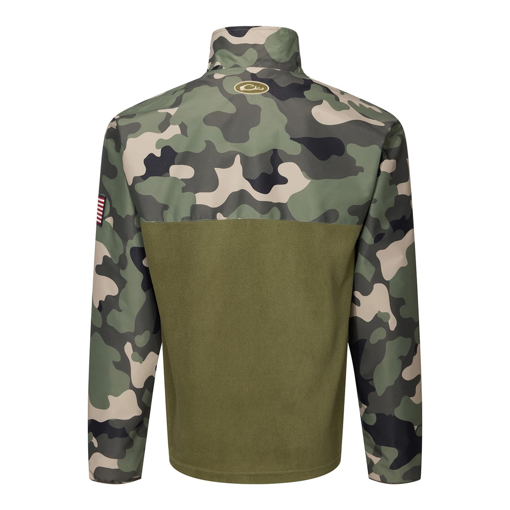 Drake Waterfowl MST Eqwader jacket pocket enables quick, silent access to calls and gear.