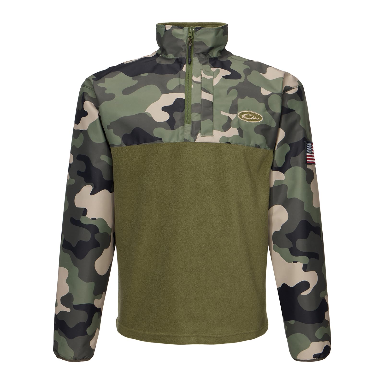 Drake Waterfowl MST Eqwader jacket upper body fabric delivers waterproof, windproof protection for harsh hunts.