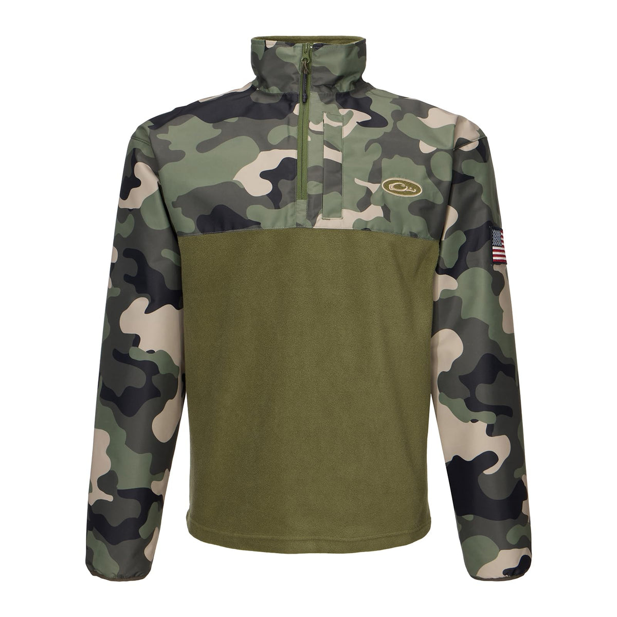 Drake Waterfowl MST Eqwader jacket upper body fabric delivers waterproof, windproof protection for harsh hunts.