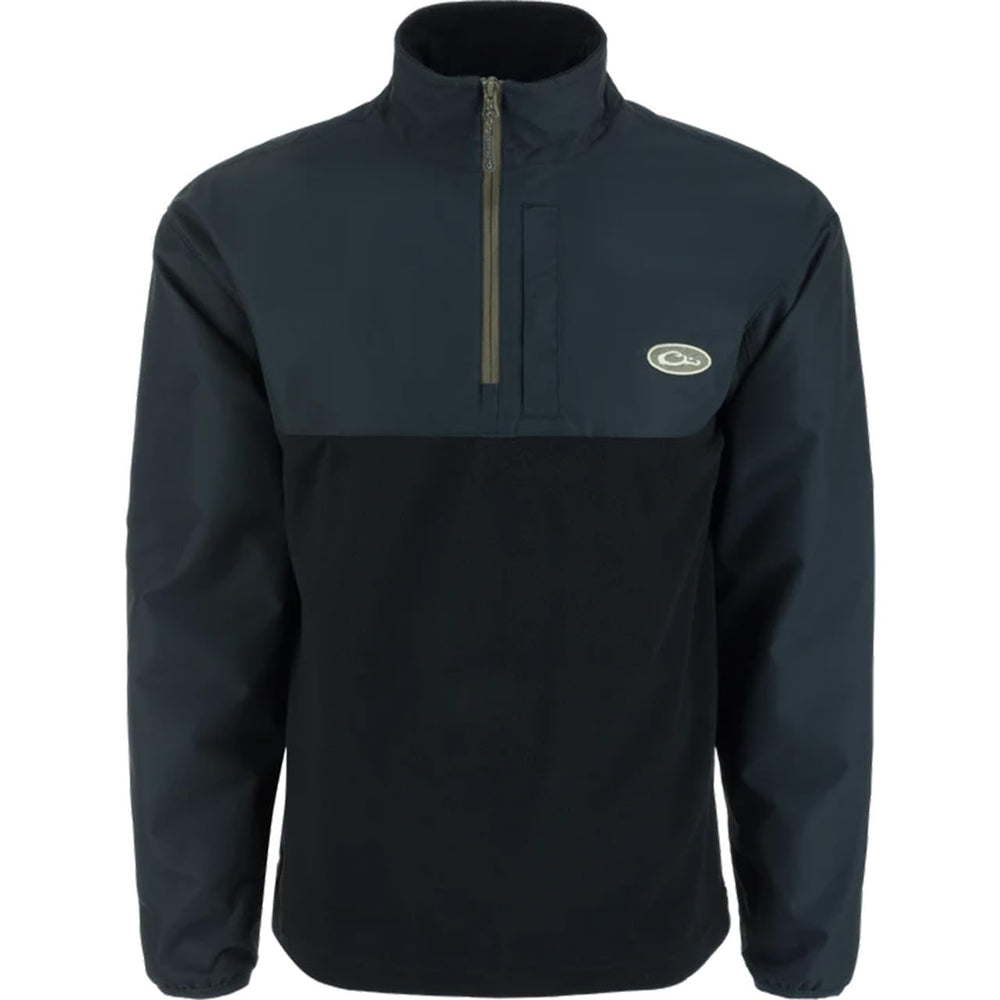 Drake Waterfowl MST quarter-zip closure close-up