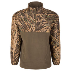 Drake Waterfowl MST Eqwader jacket front view shows waterproof protection for marsh hunts.