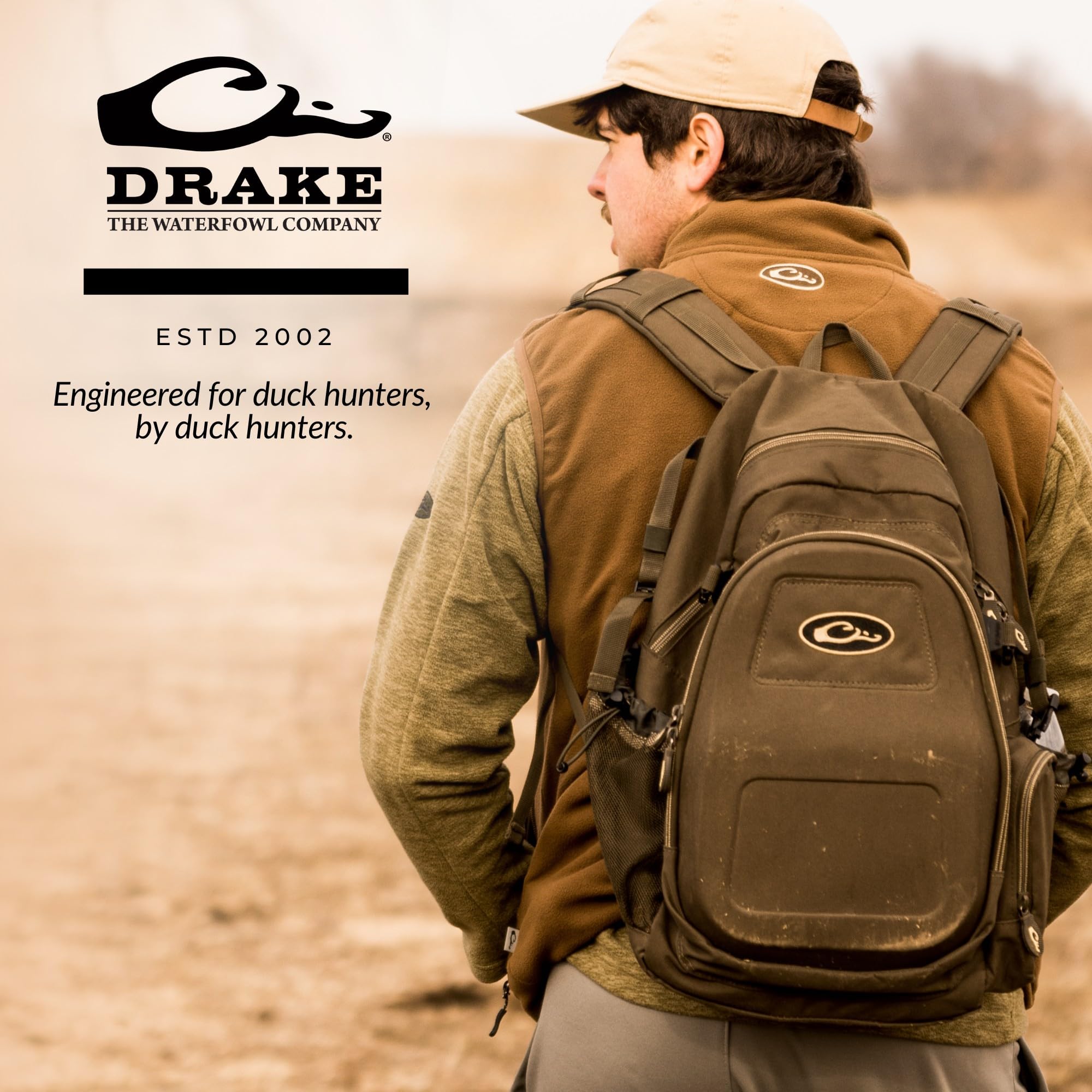 Drake Waterfowl Refuge Blind Bag Mossy Oak Bottomland internal waterproof liner protects gear.