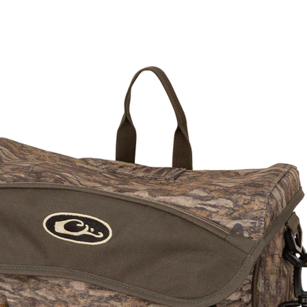 Drake Waterfowl Shoulder Bag 2.0 open compartments reveal ample shell storage options