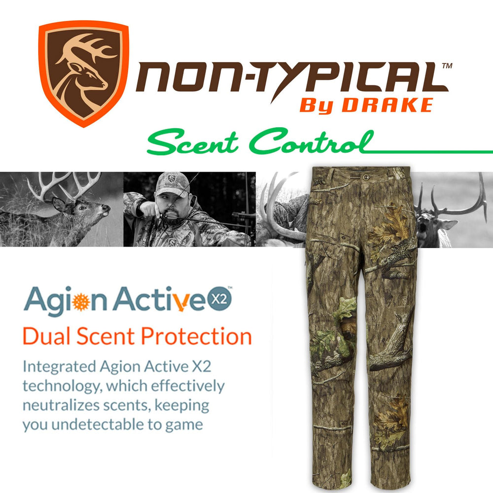 Drake Waterfowl SWT pants in rugged field use for stealth and mobility.