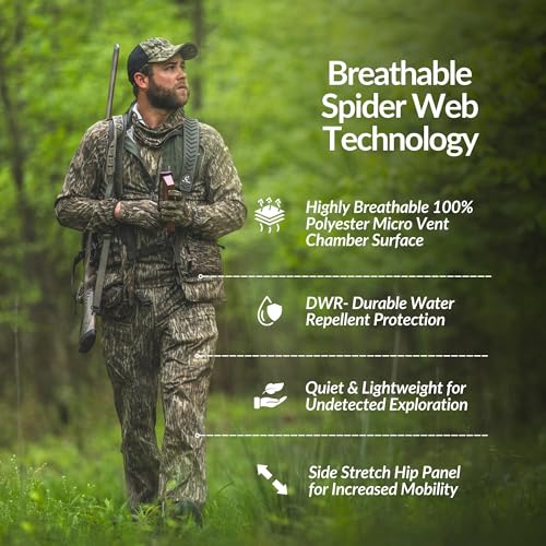 Drake Waterfowl SWT Turkey Pant DWR coating reduces water exposure for light rain.