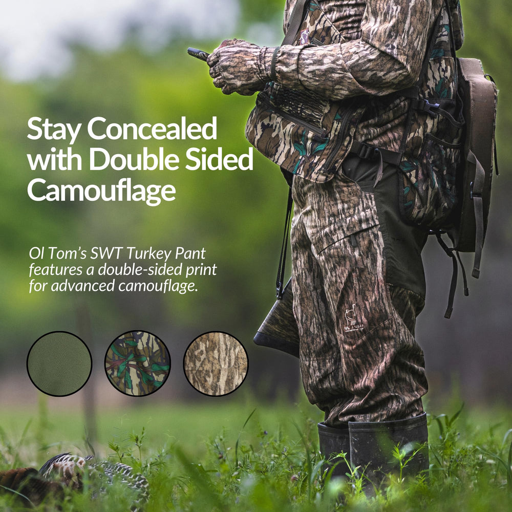 Drake Waterfowl SWT Turkey Pant Forest Night front-view suggests stealthy patterning