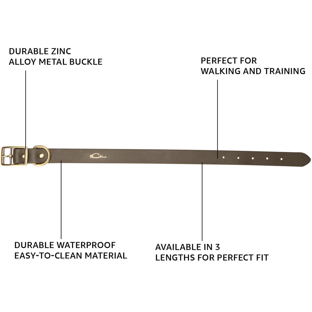 Drake Waterfowl Team Gun Dog TPU Collar buckle detail showing zinc alloy hardware