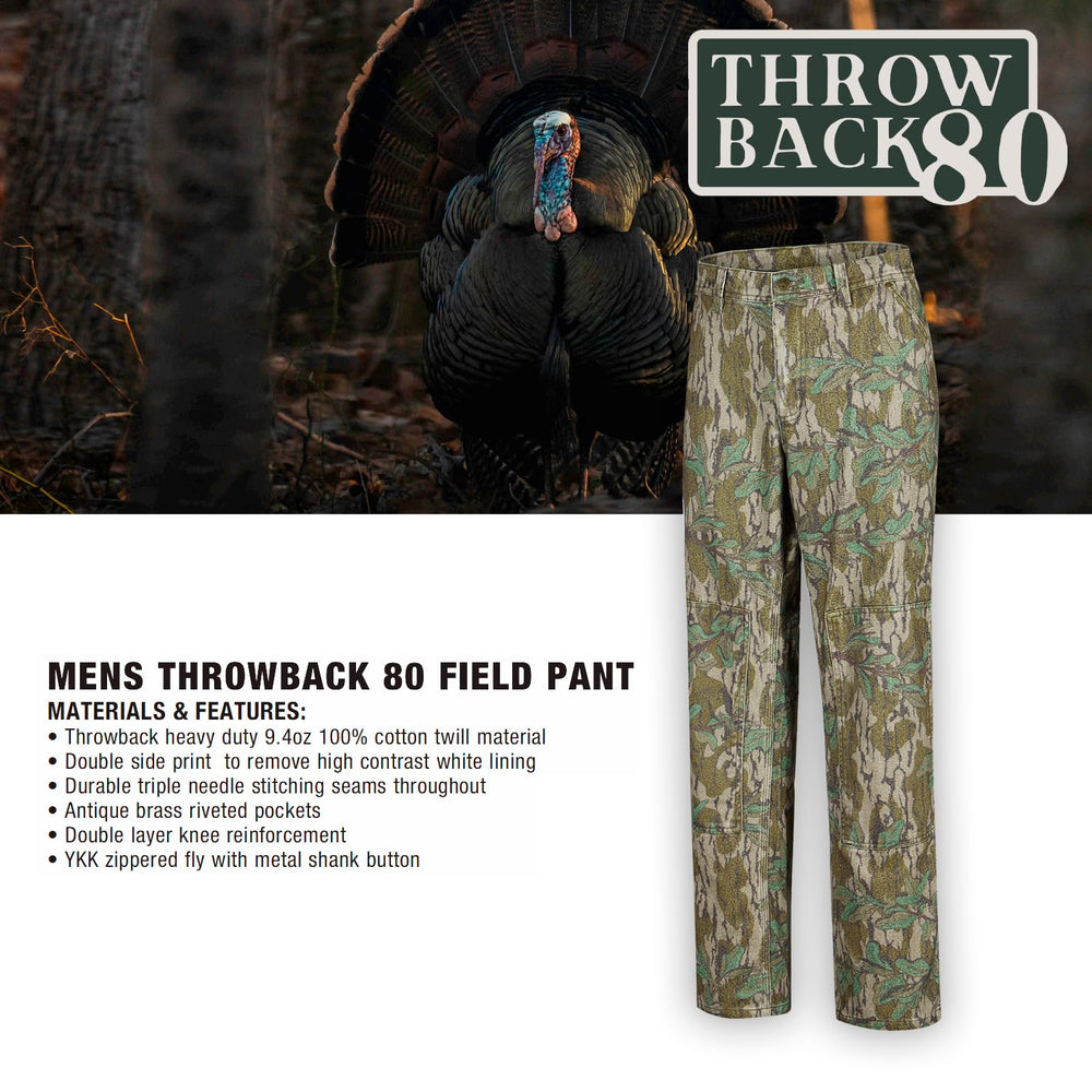 Drake Waterfowl Throwback 80 Field Pant knee reinforcement protects high-wear areas during field work.
