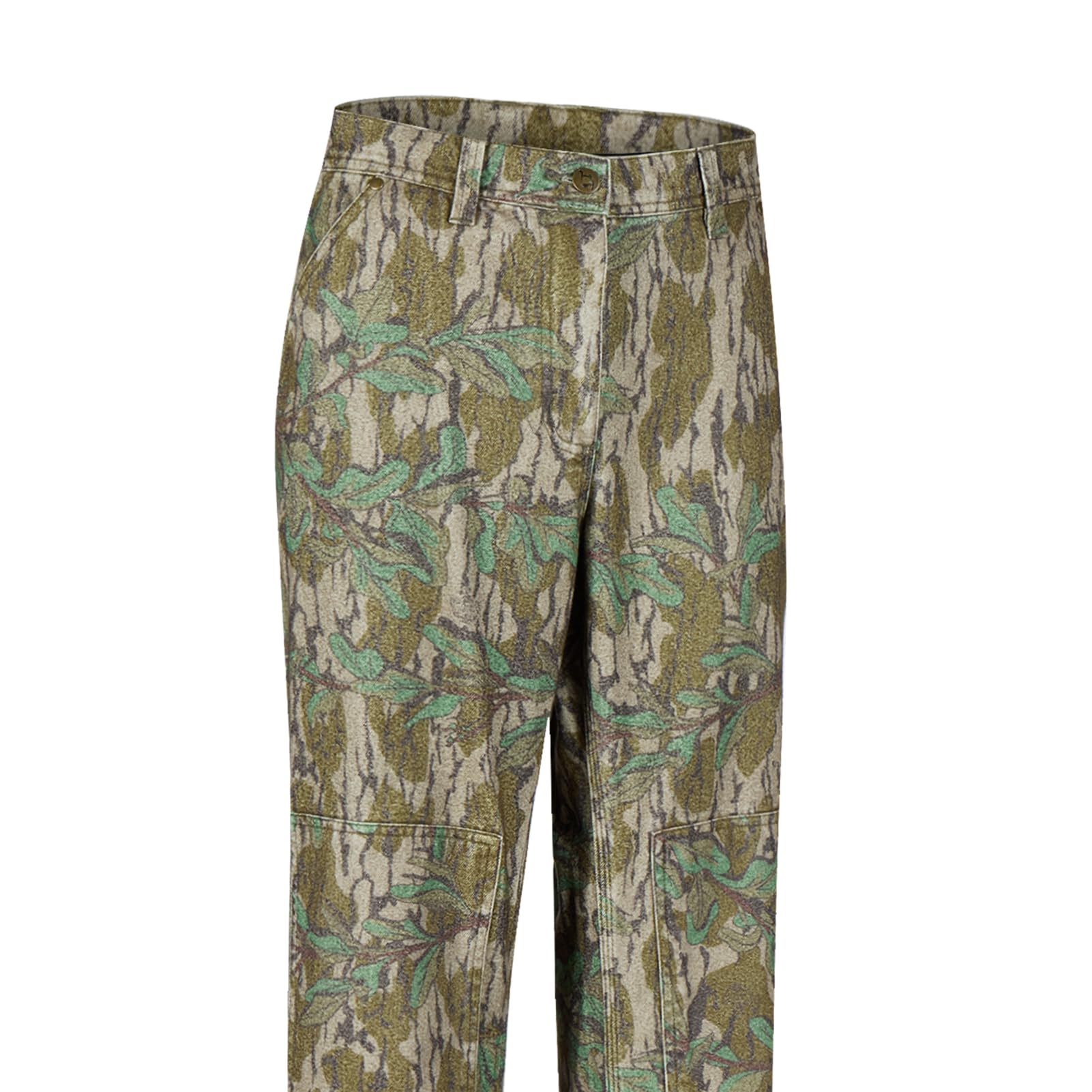 Drake Waterfowl Throwback 80 Field Pant Mossy Oak Greenleaf camo blends with terrain.
