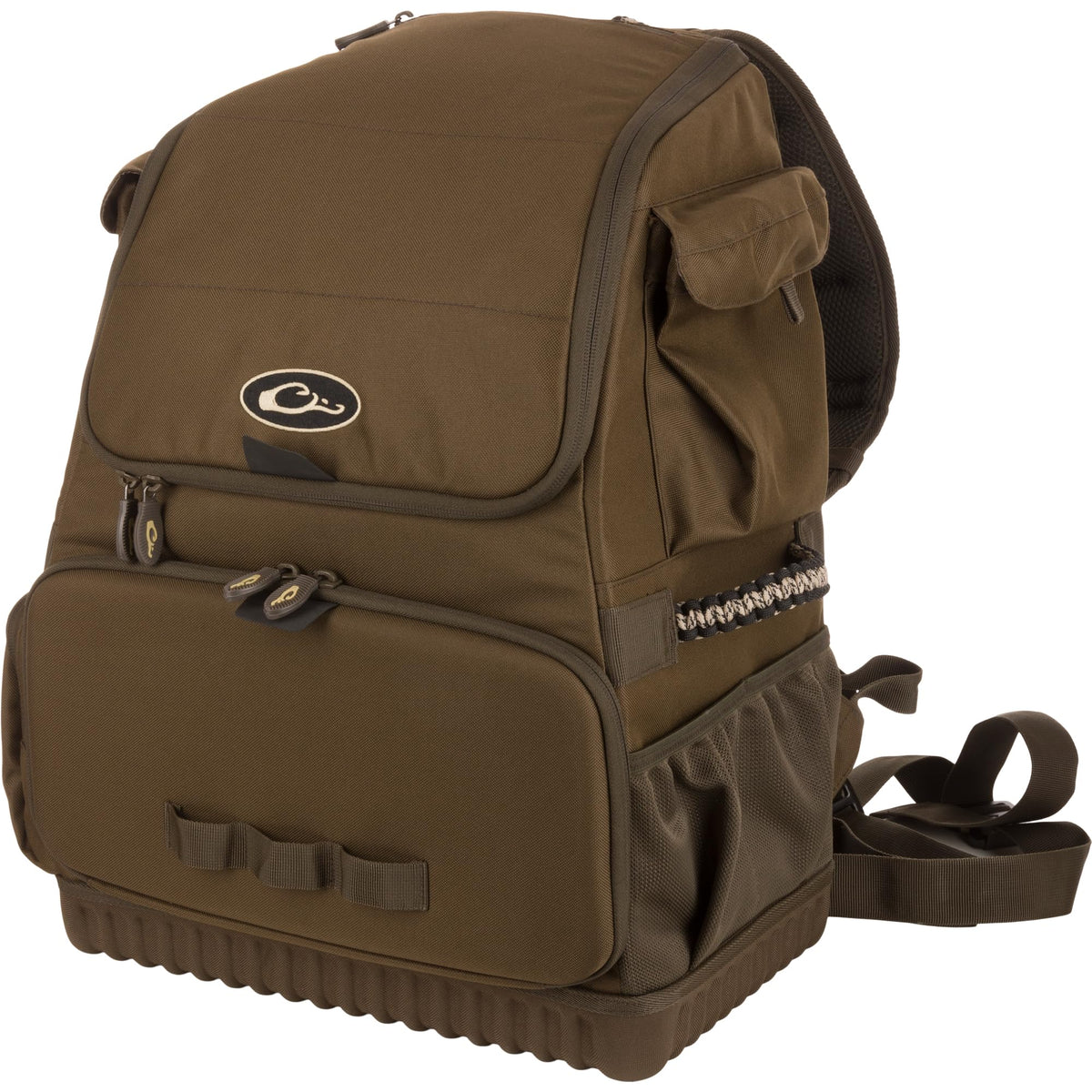 Drake Waterfowl Tree-Hugger Timber Pack with dry compartments for gear in wet timber