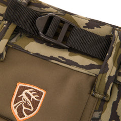 Drake Waterfowl Youth Endurance Pants adjustable waist close-up for a snug fit.