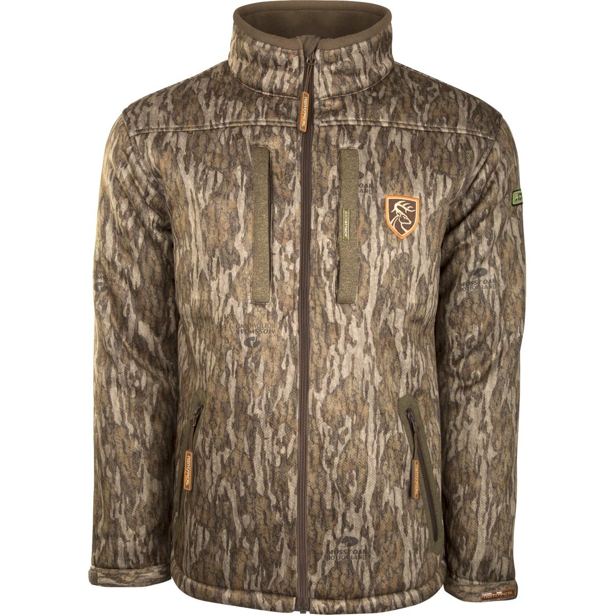 Drake Waterfowl youth heavyweight silencer full-zip jacket in bottomland for cool-season outdoor outings