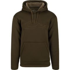 Drake Waterfowl Youth LST Silencer Hoodie front view with soft fleece for all-day warmth.