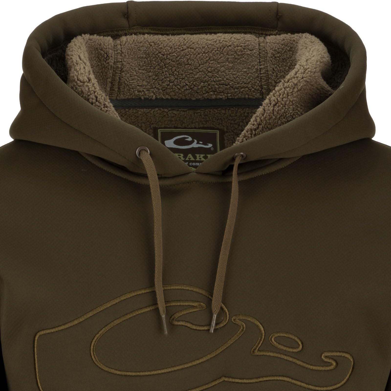 Drake Waterfowl Youth LST Silencer Hoodie inner fleece for warmth and moisture control.