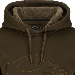 Drake Waterfowl Youth LST Silencer Hoodie inner fleece for warmth and moisture control.