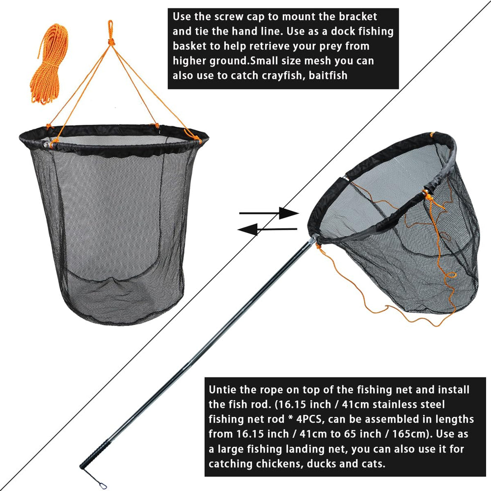 Drasry aluminum bracket dock net—rugged yet lightweight support for durable use.