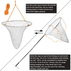Drasry aluminum bracket dock net provides sturdy support on boats and piers.