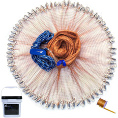 Drasry cast net handmade tire lines for durable, tear-resistant bait catching.