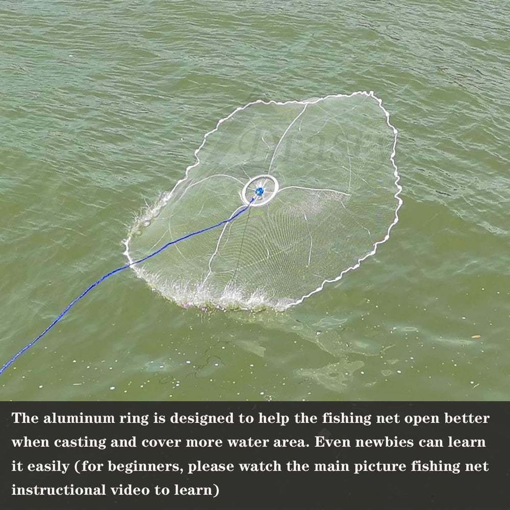 Drasry cast net comes with a portable bag for easy transport and storage